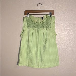 J. Crew Eyelet Tank Lined 10